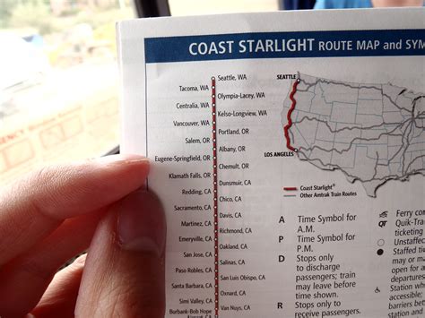 Coast Starlight Route Map - Calendar 2024