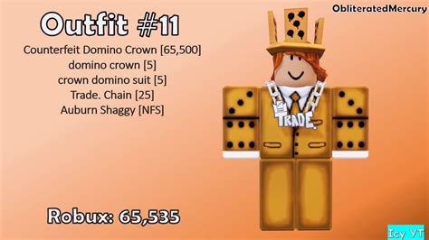 20 Counterfeit Domino Crown Roblox Outfits - YouTube