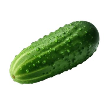 Cucumber Fruit Vegetable Cylindrical Shape Characterized By Isolated On White Bg Clean Blank ...