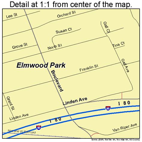 Elmwood Park New Jersey Street Map 3421300