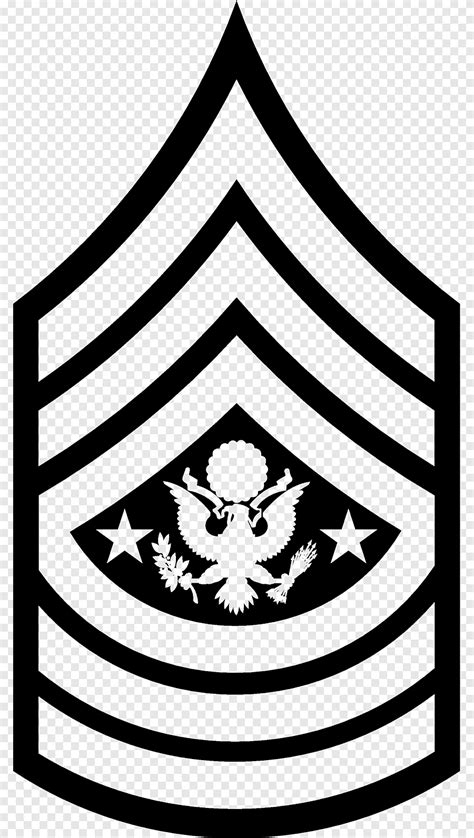 Sergeant Major of the Army United States Army Military rank, military, army, black png | PNGEgg