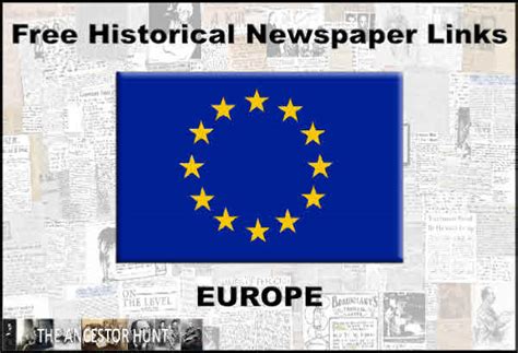 Europe Free Online Historical Newspapers – The Ancestor Hunt