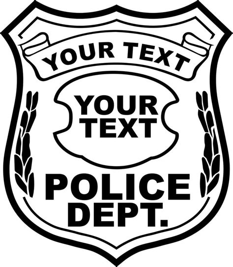 Police Badge Images - use on front of shirt | Police badge, Badge template, Police party