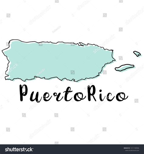 Doodle Freehand Map Sketch Puerto Rico Stock Vector (Royalty Free) 1311190556 | Shutterstock