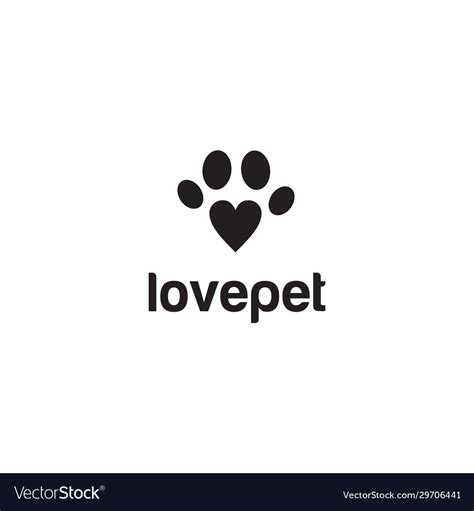 Pet lover logo design icon template Royalty Free Vector