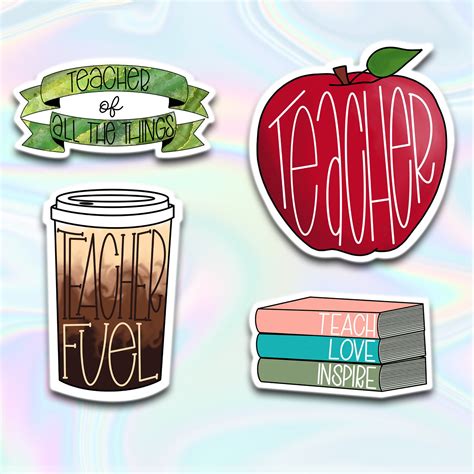 Teacher Stickers Sticker Pack Aesthetic Teacher Gifts - Etsy