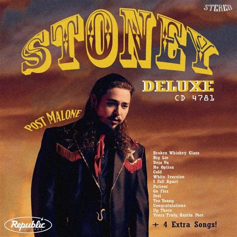 Vintage Western Style Album Cover: Post Malone - Stoney