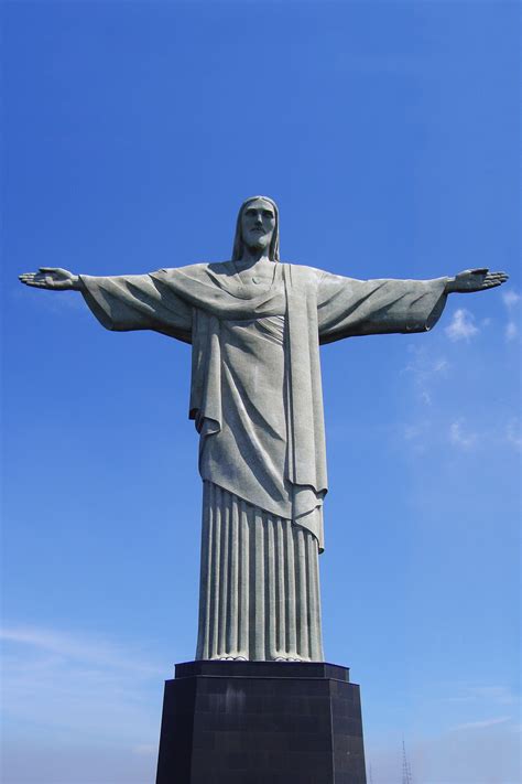 Free Images : monument, travel, statue, symbol, america, landmark, blue, rio de janeiro, south ...