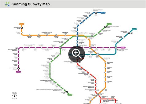 Kunming Metro Map, Planning Metro Lines Sketch Map