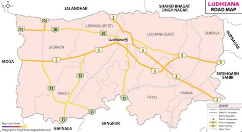 Ludhiana Road Map