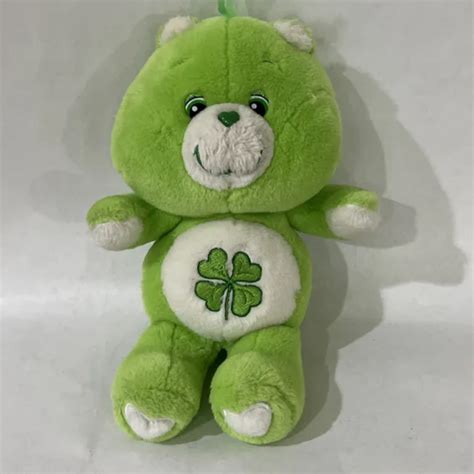 CARE BEARS GOOD Luck Bear Plush 2002 8” Green Shamrock Clover 🍀 $9.99 - PicClick