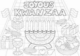 Joyous Kwanzaa Colouring Page sketch template