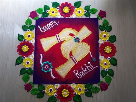 Raksha Bandhan special rangoli designs | Rangoli designs, Colorful rangoli designs, Special rangoli