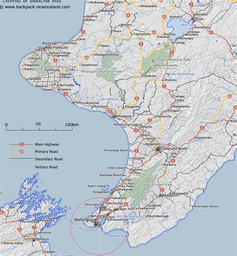 Where is Gibraltar Rock? Map - New Zealand Maps