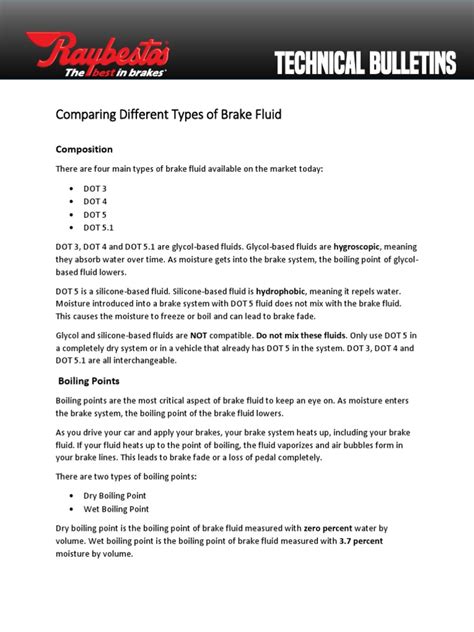 Types of Brake Fluid | PDF | Mechanical Engineering | Vehicle Technology