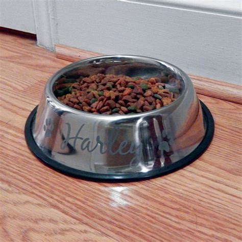 Personalized Pet Food Bowl Water Bowl Stainless Steel Dog | Etsy | Food ...