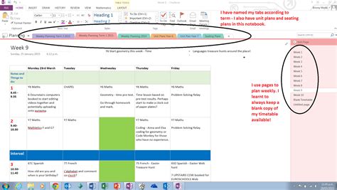 OneNote as a Planning Tool | Daily planner template, Project planning template, Lessons template