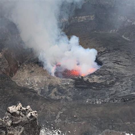 Mount Nyiragongo lava lake in Goma, Democratic Republic of the Congo ...