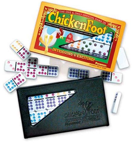 ChickenFoot Classic Game Chicken Foot Dominoes Domino Case Family Puremco | eBay