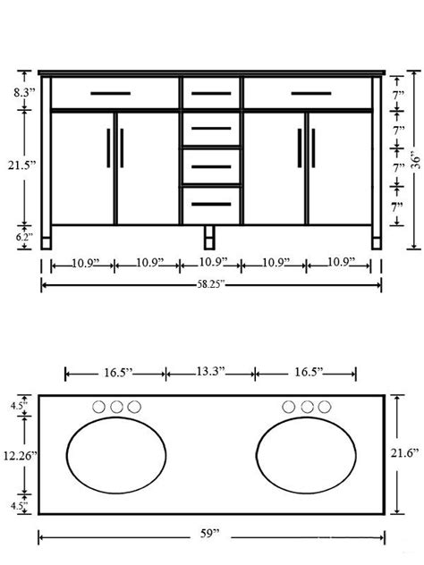 Comfort Height” of Bathroom Vanity is 36 inches | Bathroom vanity sizes ...