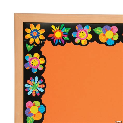 Poppin’ Pattern Spring Flower Bulletin Board Borders - Discontinued