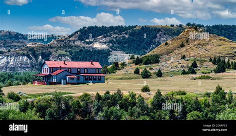 Chateau de Mores in Medora in the Badlands of North Dakota Stock Photo ...