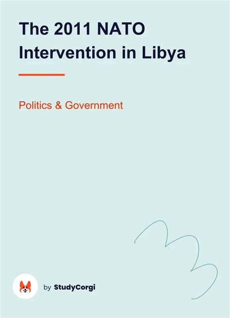 The 2011 NATO Intervention in Libya | Free Essay Example