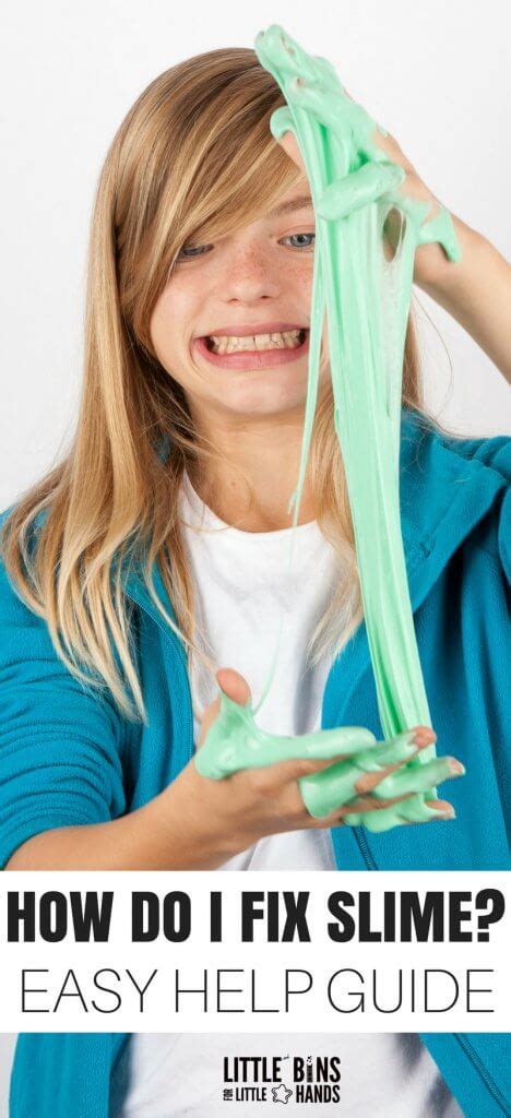 How To Make Slime Less Sticky - Little Bins for Little Hands