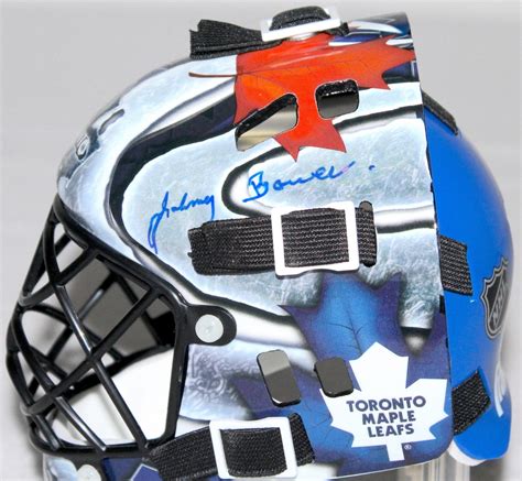 Johnny Bower Signed Maple Leafs Mini Goalie Mask (Schwartz COA ...