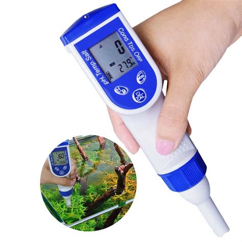 Digital Pen Tester pH EC TDS Salinity Temperature ORP Water Quality Combo 6 in 1 Meter IP57 ...