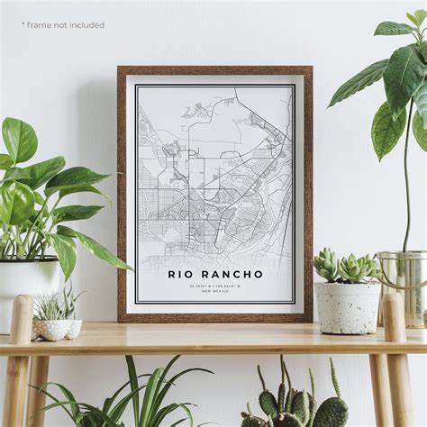 Rio Rancho Map Print Rio Rancho Street Map Poster New | Etsy