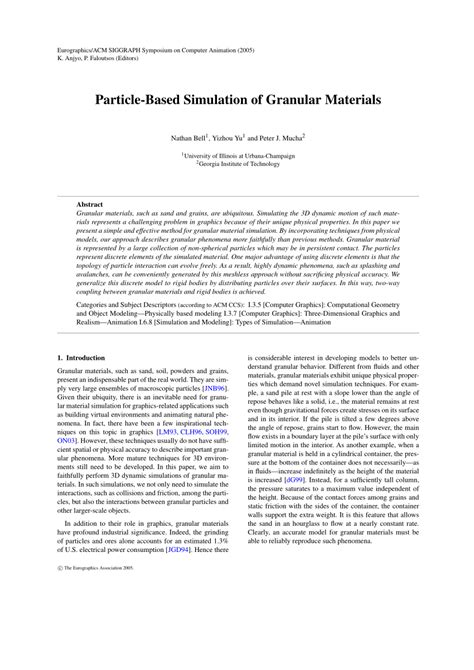 (PDF) Particle-based simulation of granular material