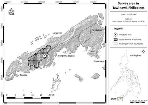 Map of Tawi-Tawi Island showing the surveyed area (dot) in Busay,... | Download Scientific Diagram