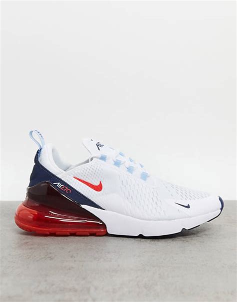 Nike - Air Max 270 - Baskets - Blanc/rouge | ASOS