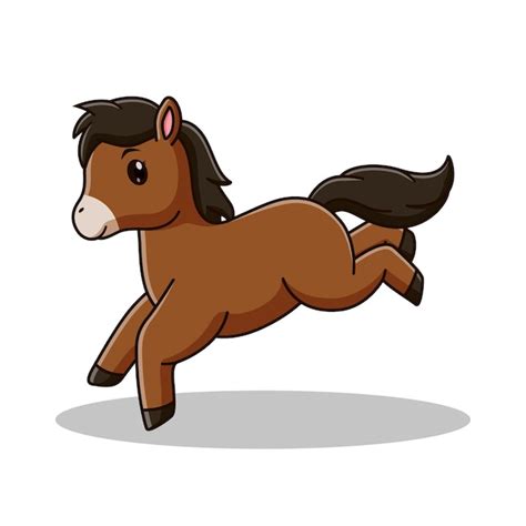 Premium Vector | Cute Horse Cartoon Isolated On White Background. Horse ...