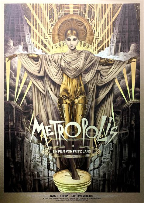 Metropolis (1927) [2838 4000] by Tom Roberts | Art deco illustration, Metropolis poster, Metropolis