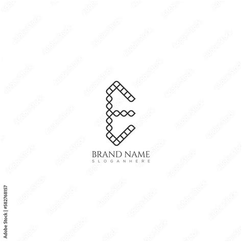 Modern letter e logo design in black and white template. Luxury ...