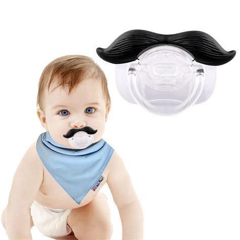 Funny Baby Pacifier Dummy Nipple Teethers Novelty Toddler Mustache Pacifier Infant Baby ...