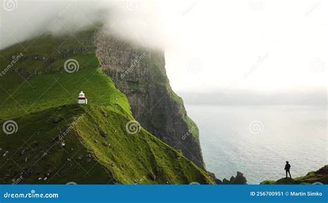 Aerial Drone View of Kalsoy Island, Faroe Islands. Amazing Faroese Nature. Stock Video - Video ...