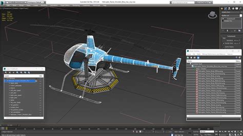 Helicopter Trainer Simulator Blue 3D Model $129 - .3ds .blend .c4d .fbx ...