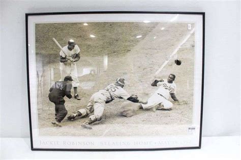 Jackie Robinson Stealing Home-May 18,1952 - Vintage Gallery Photograph ...