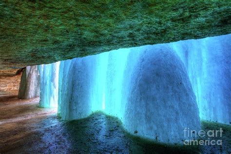 Behind the Falls Minnehaha Falls Minneapolis Minnesota Winter Morning II Photograph by Wayne ...