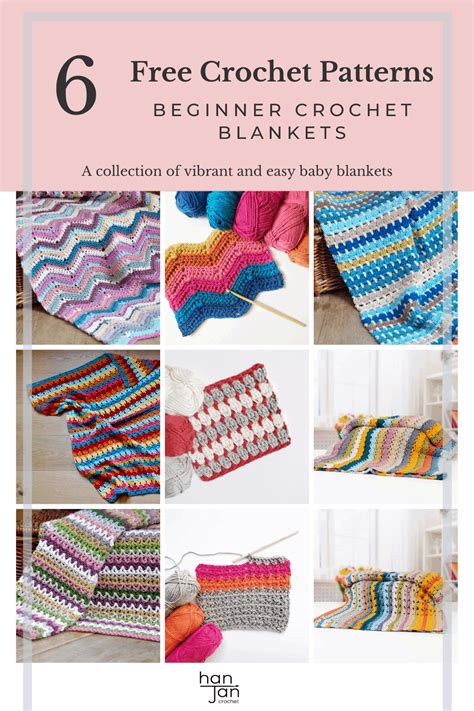 6 Easy Crochet Blanket Patterns for Beginners | HanJan Crochet