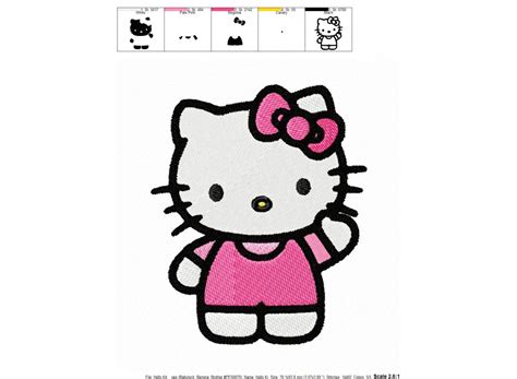 Hello Kitty 11 Embroidery Design