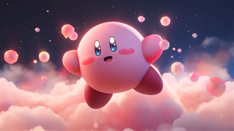 Cute Kirby & Clouds Desktop Wallpaper - Kirby Wallpaper Desktop