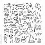 Pottery studio coloring Background For Your Design Stock Vector  sketch template