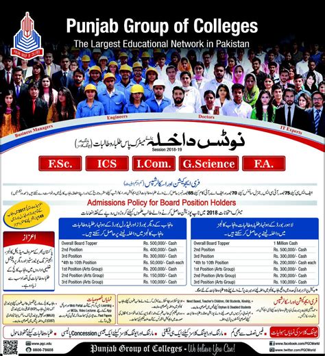 Punjab Group Of Colleges Admission 2022 Fee Structure