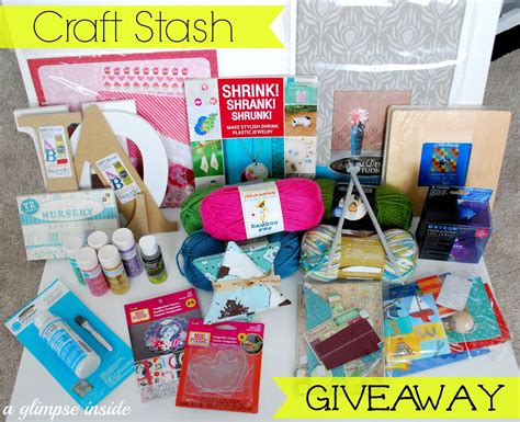 Craft Stash Giveaway!! | A Glimpse Inside