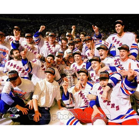 The New York Rangers 1994 Stanley Cup Champions Team Celebration Photo 10 x 8in, Exhibition ...