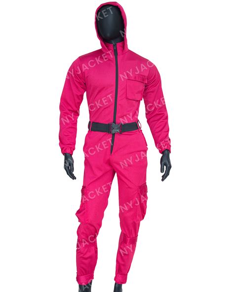 Squid Game Solider Jumpsuit | Guard Pink Jumpsuit At 30% Off